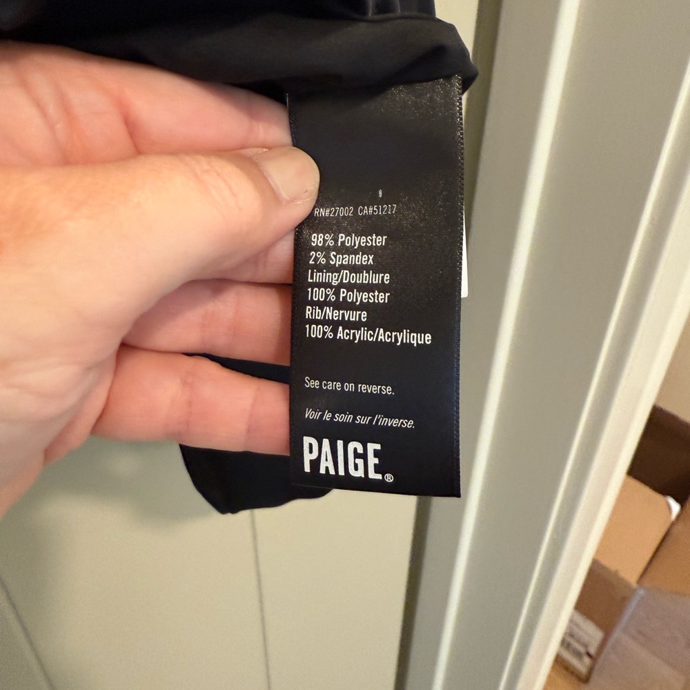 PAIGE Men's Black Satin Jacket - Picture 5 of 7